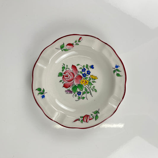 Cendrier, Modèle Réverbère par KG Lunéville, motif rose