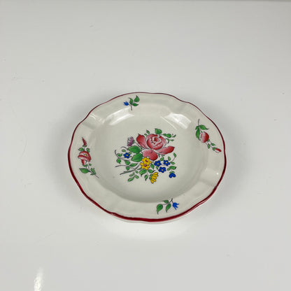 Ashtray, Réverbère model by KG Lunéville, rose pattern