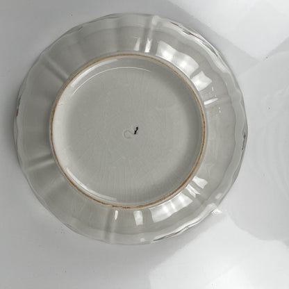 Large round salad bowl, Réverbère pattern by KG Lunéville, rose design