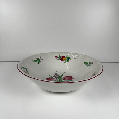 Salad bowl MM, Réverbère pattern by KG Lunéville, tulip design