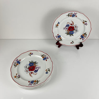 Set of 6 "Agreste" dinner plates, Sarreguemines, late 20th century, Pyroblan