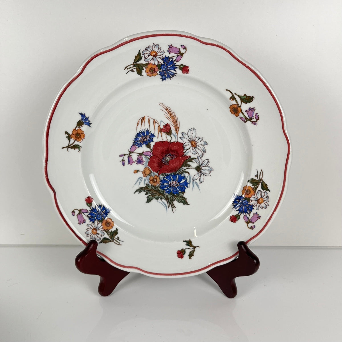 Set of 6 "Agreste" dinner plates, Sarreguemines, late 20th century, Pyroblan