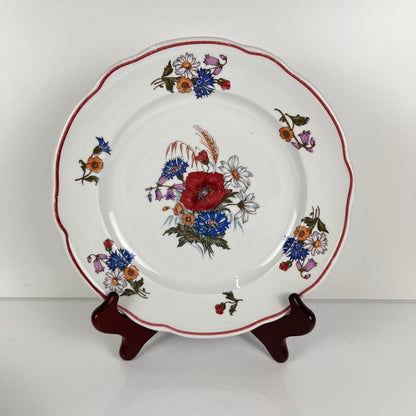 Set of 6 "Agreste" dinner plates, Sarreguemines, late 20th century, Pyroblan