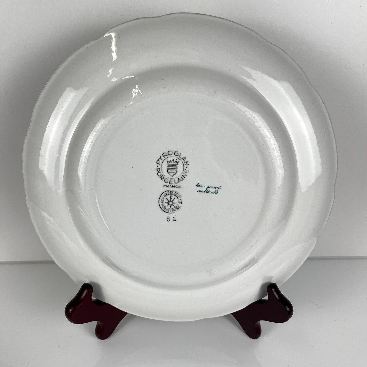 Set of 6 "Agreste" dinner plates, Sarreguemines, late 20th century, Pyroblan