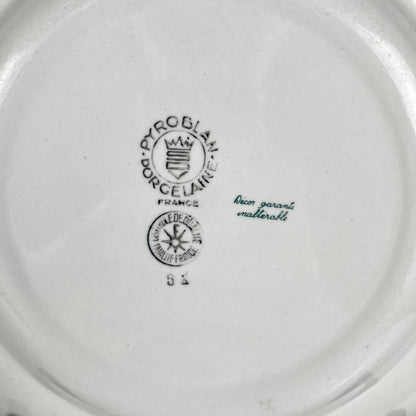 Set of 6 "Agreste" dinner plates, Sarreguemines, late 20th century, Pyroblan