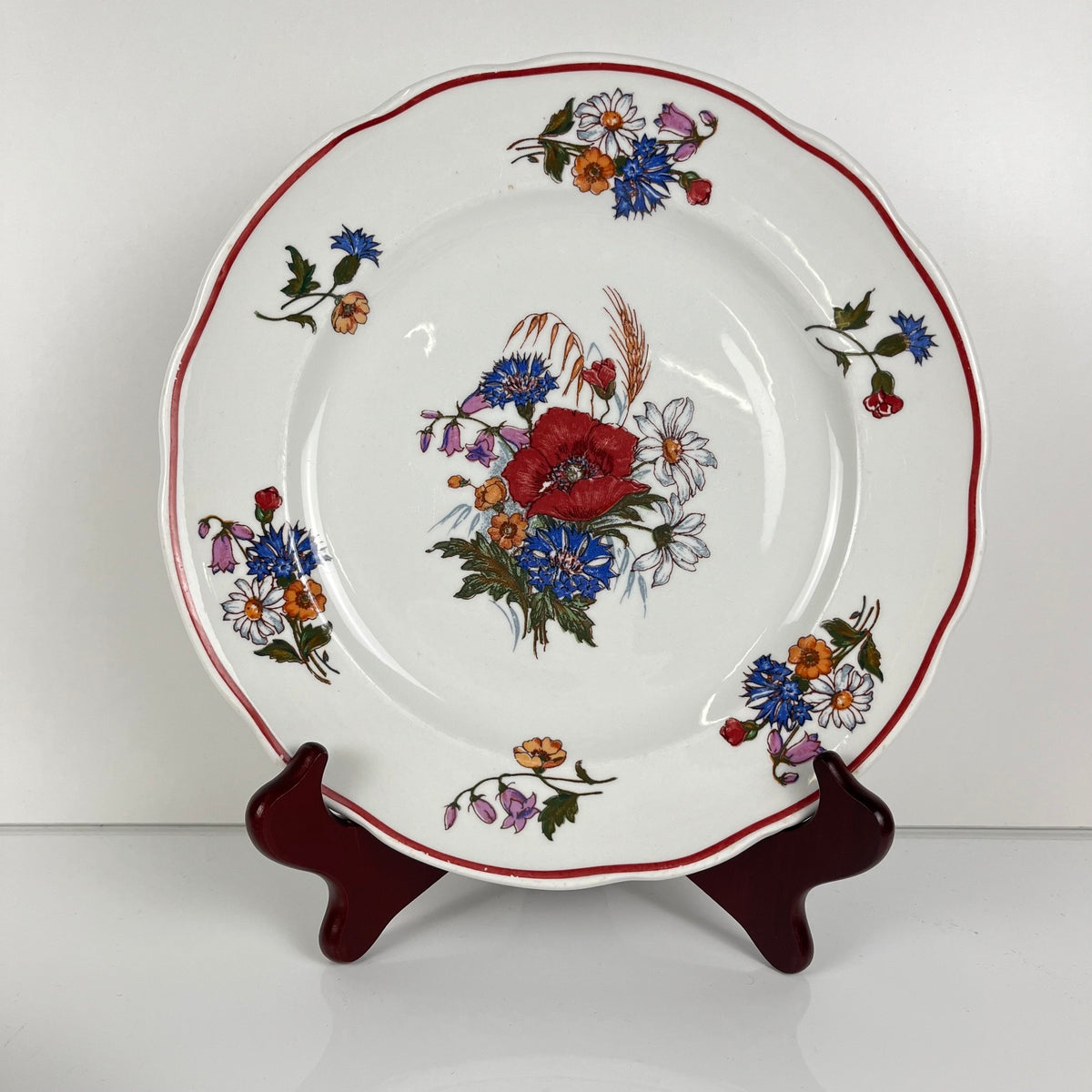 Set of 4 "Agreste" dinner plates, Sarreguemines, late 20th century, Pyroblan