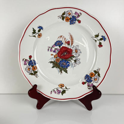 Set of 4 "Agreste" dinner plates, Sarreguemines, late 20th century, Pyroblan