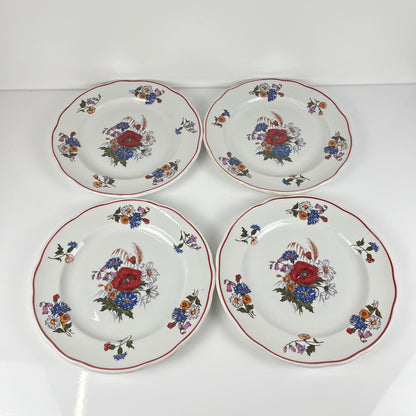 Set of 4 "Agreste" dinner plates, Sarreguemines, late 20th century, Pyroblan