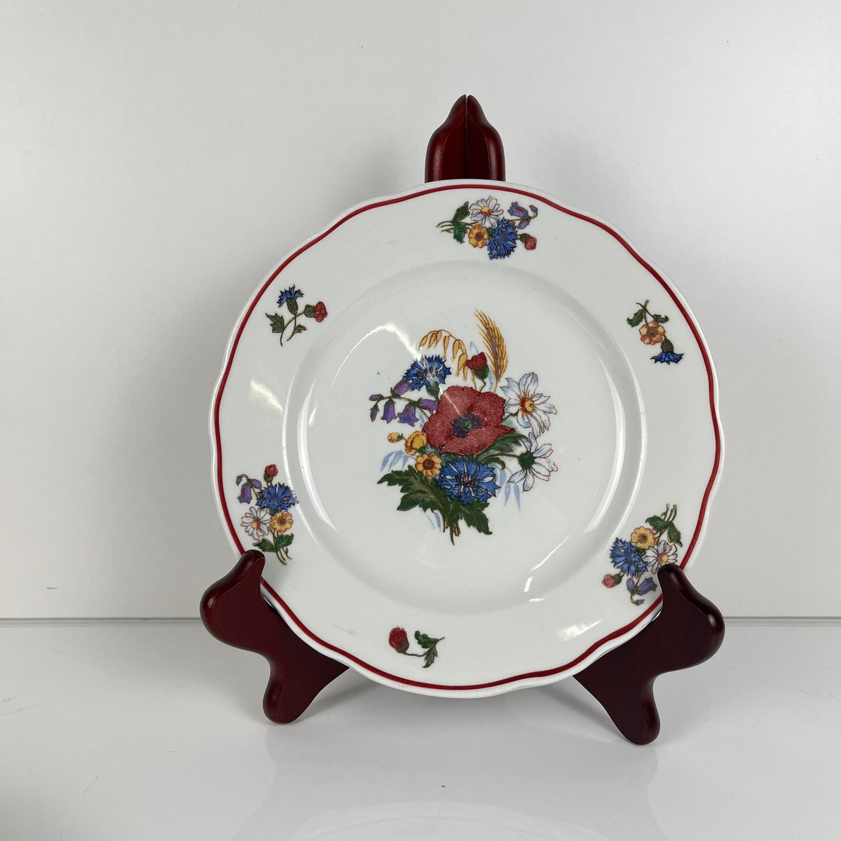 Set de 4 assiettes à dessert "Agreste", Sarreguemines, fin XXe, Pyroblan