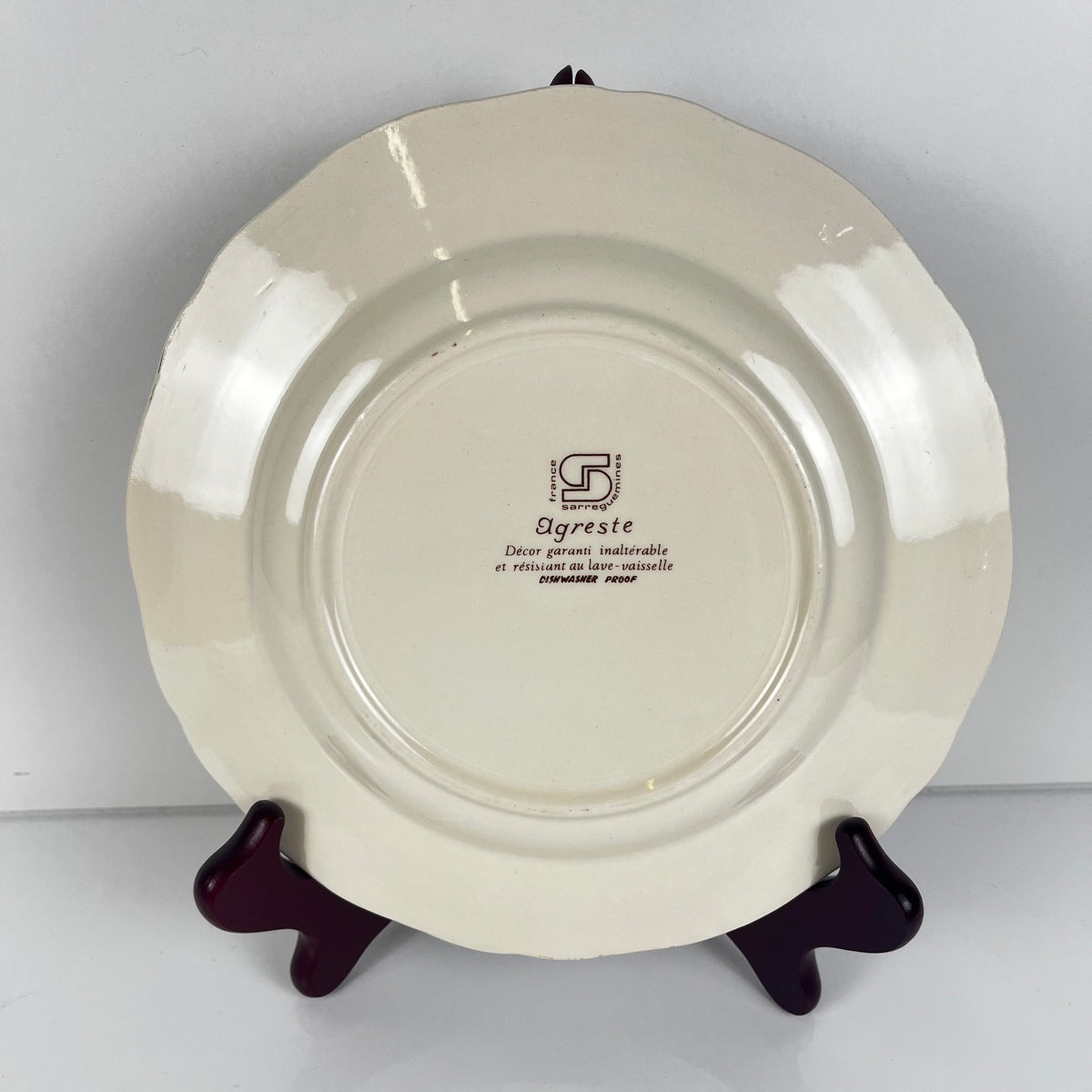 Set of 6 "Agreste" dessert plates, Sarreguemines, 20th century.