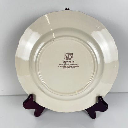 Set of 6 "Agreste" dessert plates, Sarreguemines, 20th century.