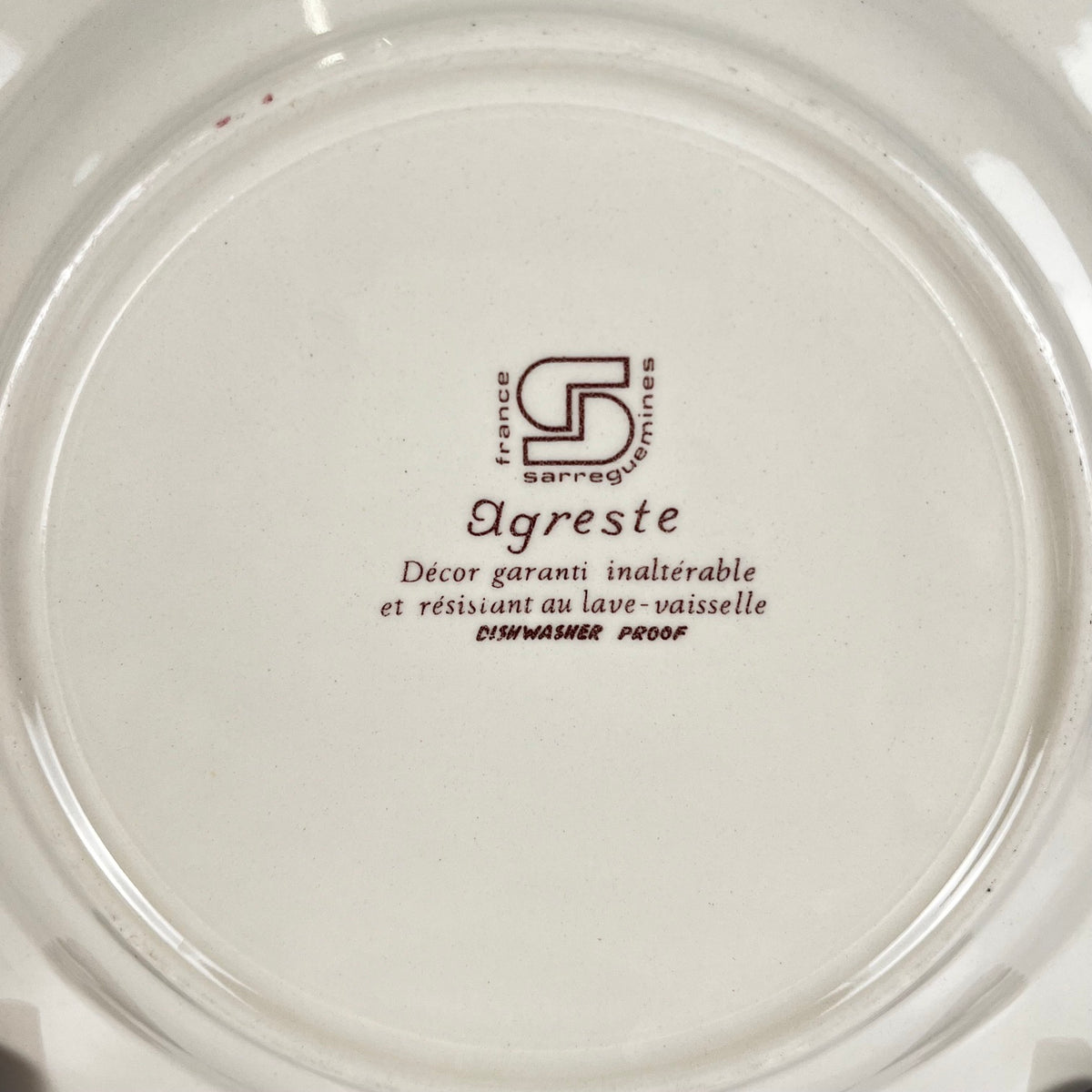Set of 6 "Agreste" dessert plates, Sarreguemines, 20th century.