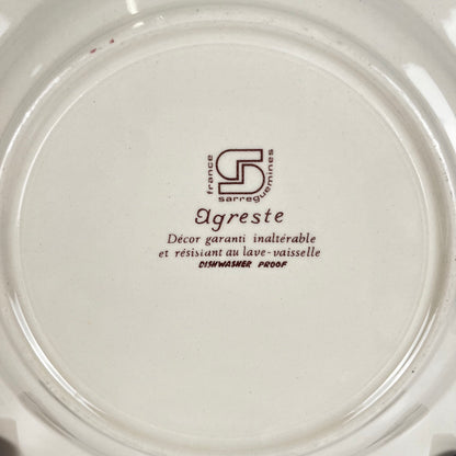 Set of 6 "Agreste" dessert plates, Sarreguemines, 20th century.