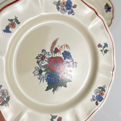 Set of 6 "Agreste" dessert plates, Sarreguemines, 20th century.