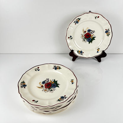 Lot de 8 assiettes à dessert "Agreste" Sarreguemines, XXe s.