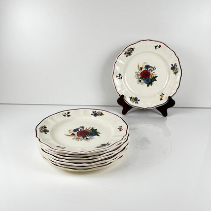 Lot de 8 assiettes à dessert "Agreste" Sarreguemines, XXe s.