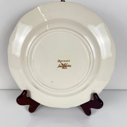 Lot de 8 assiettes à dessert "Agreste" Sarreguemines, XXe s.