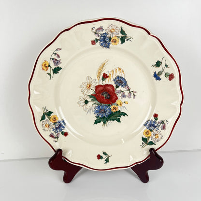 Lot de 6 assiettes plates "Agreste" Sarreguemines, XXe s.