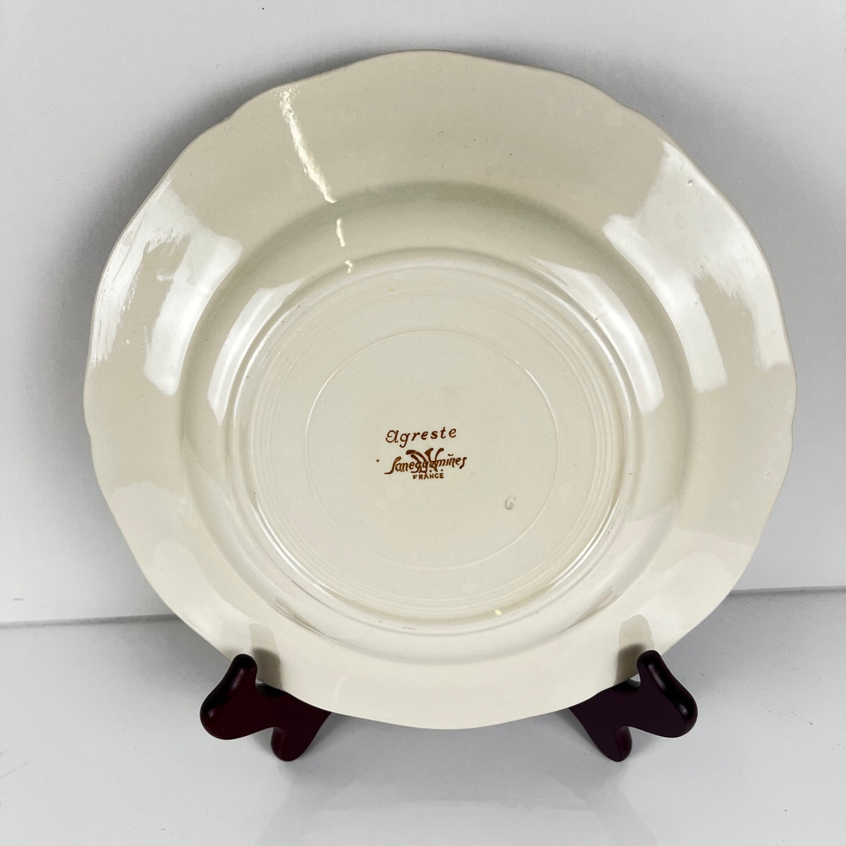 Lot de 6 assiettes plates "Agreste" Sarreguemines, XXe s.