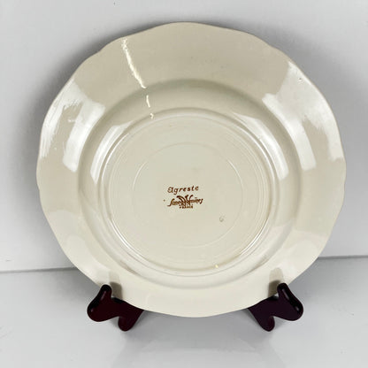 Lot de 6 assiettes plates "Agreste" Sarreguemines, XXe s.
