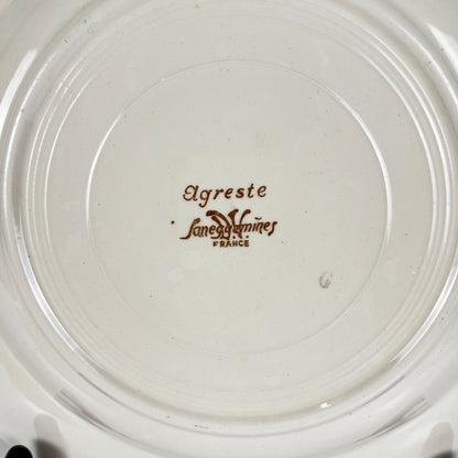 Lot de 6 assiettes plates "Agreste" Sarreguemines, XXe s.