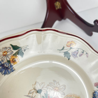Lot de 6 assiettes plates "Agreste" Sarreguemines, XXe s.