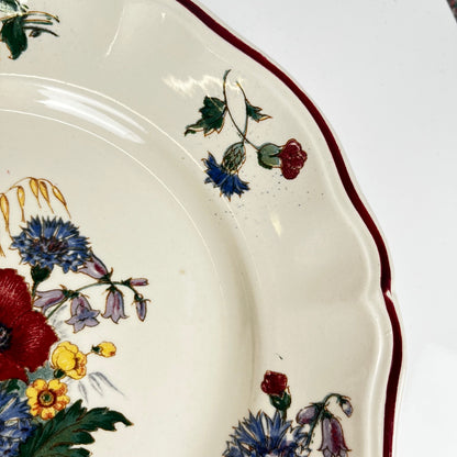 Lot de 6 assiettes plates "Agreste" Sarreguemines, XXe s.
