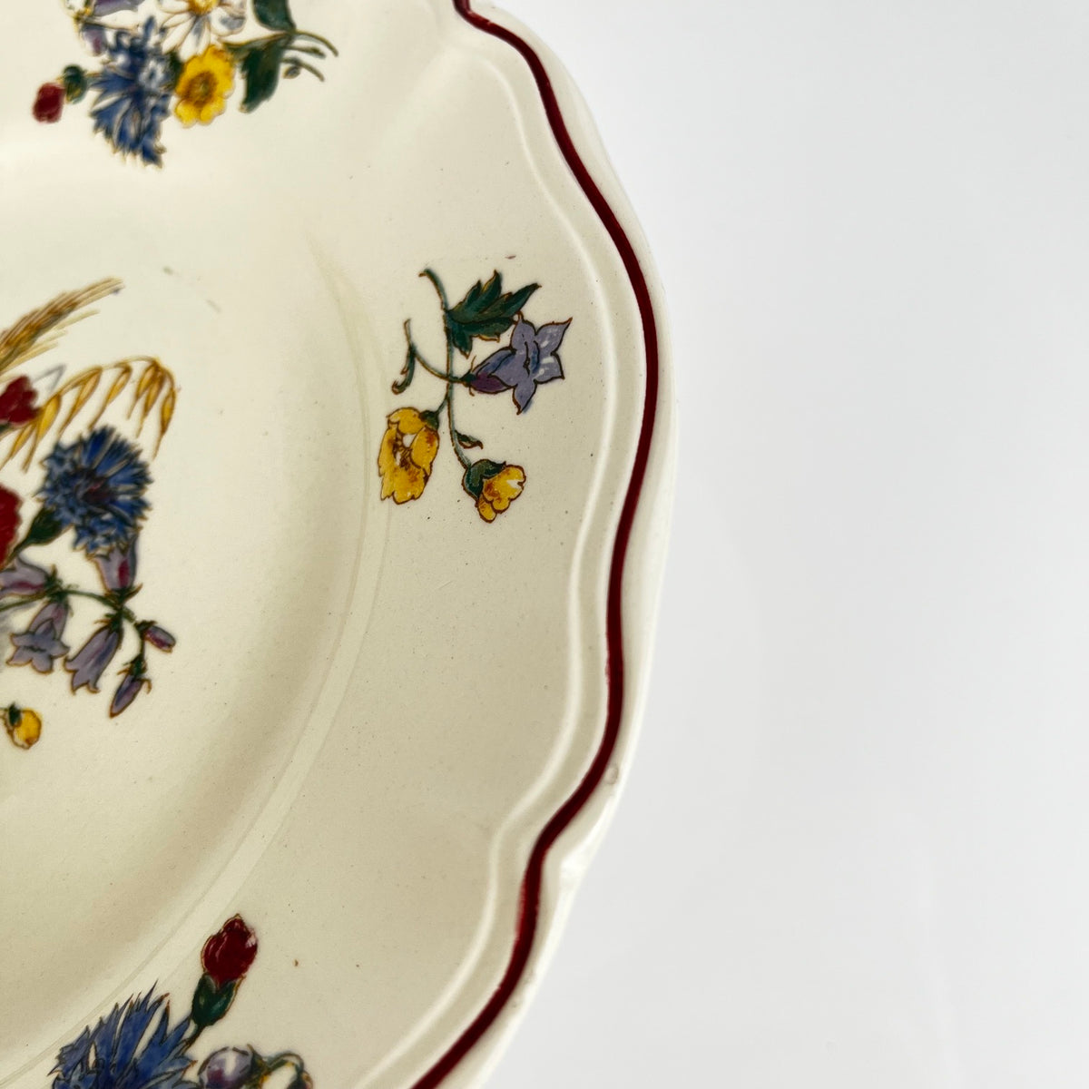 Lot de 6 assiettes plates "Agreste" Sarreguemines, XXe s.