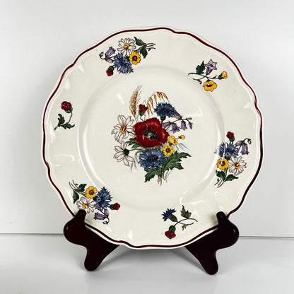 Lot de 8 assiettes plates "Agreste" Sarreguemines, XXe s.