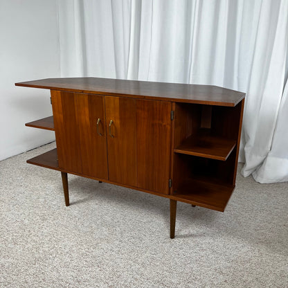 Buffet bas en placage teck, 1960/70, Midcentury modern