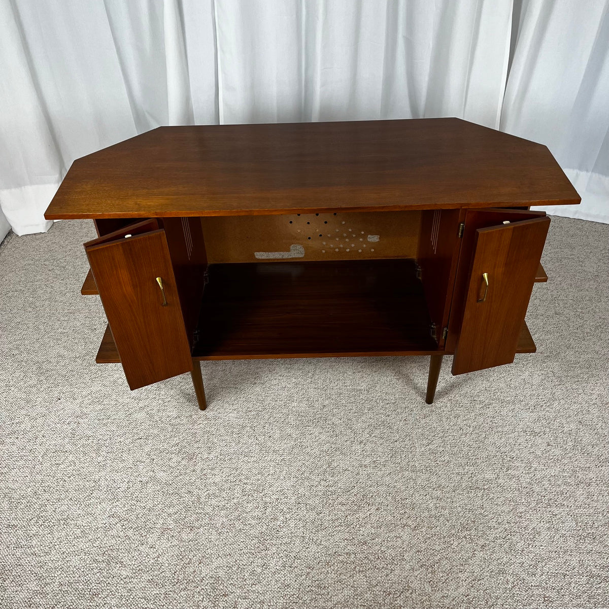 Buffet bas en placage teck, 1960/70, Midcentury modern