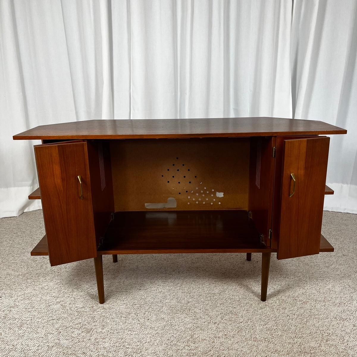 Buffet bas en placage teck, 1960/70, Midcentury modern