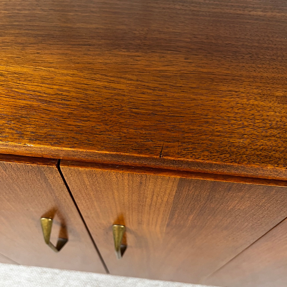Buffet bas en placage teck, 1960/70, Midcentury modern