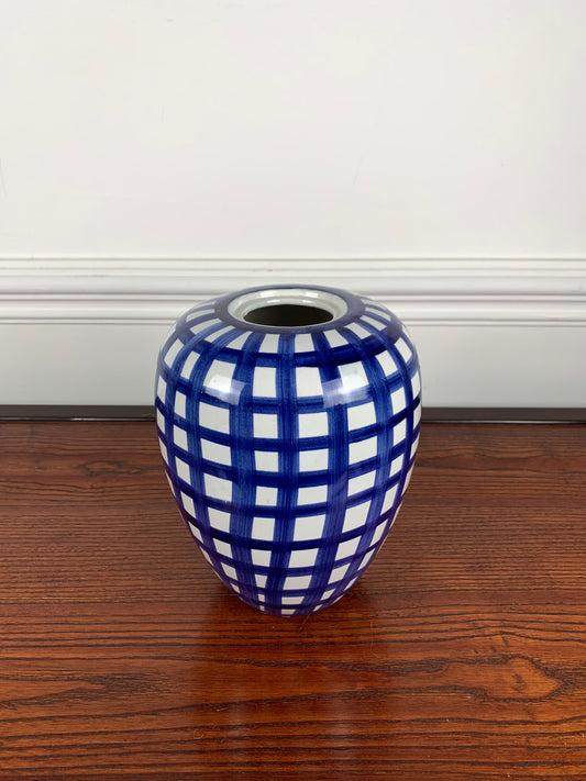 Vase en céramique bleu & blanc