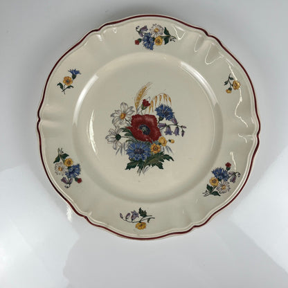 "Agreste" round cake plate, Sarreguemines, 20th century.