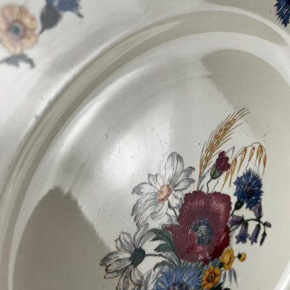 "Agreste" round cake plate, Sarreguemines, 20th century.