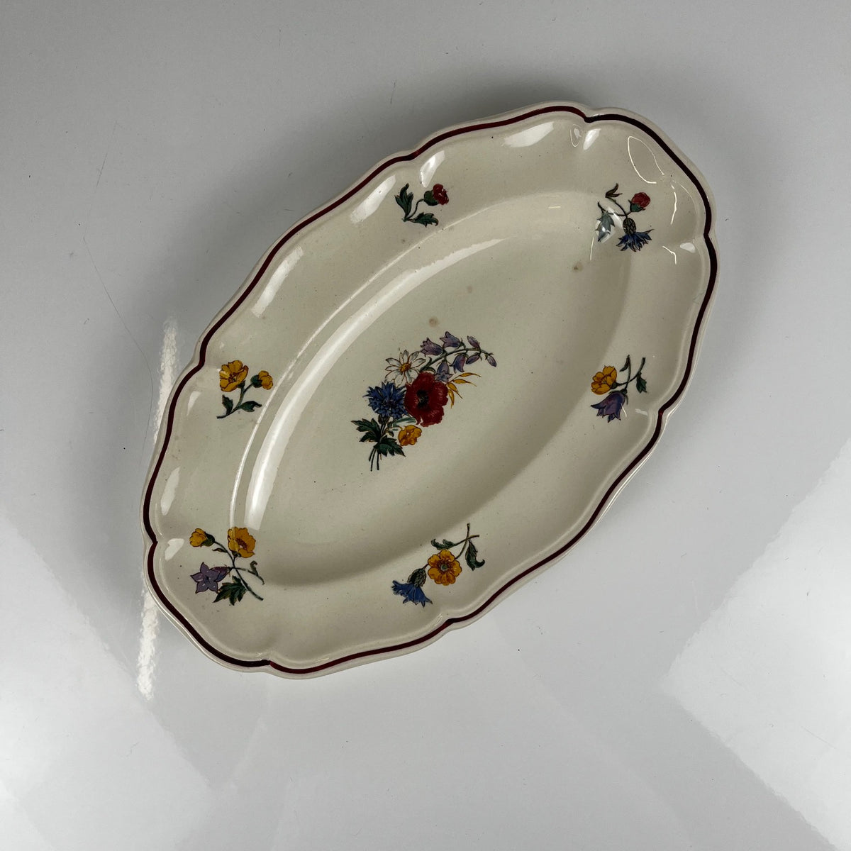 Petit plat ovale  "Agreste" Sarreguemines, XXe s.