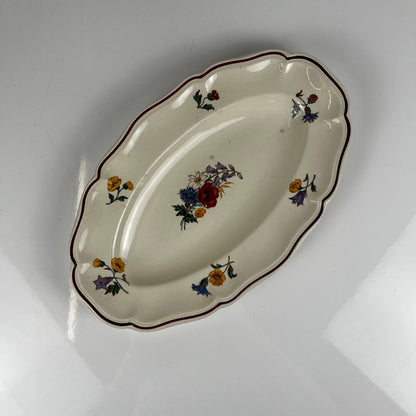 Petit plat ovale  "Agreste" Sarreguemines, XXe s.