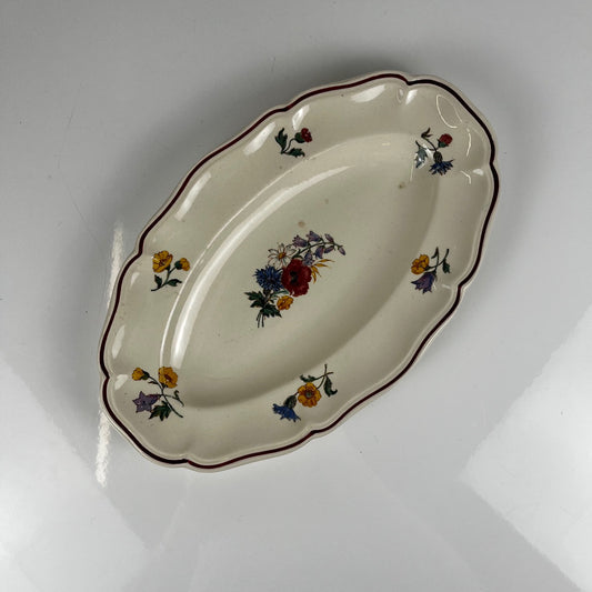 Petit plat ovale  "Agreste" Sarreguemines, XXe s.