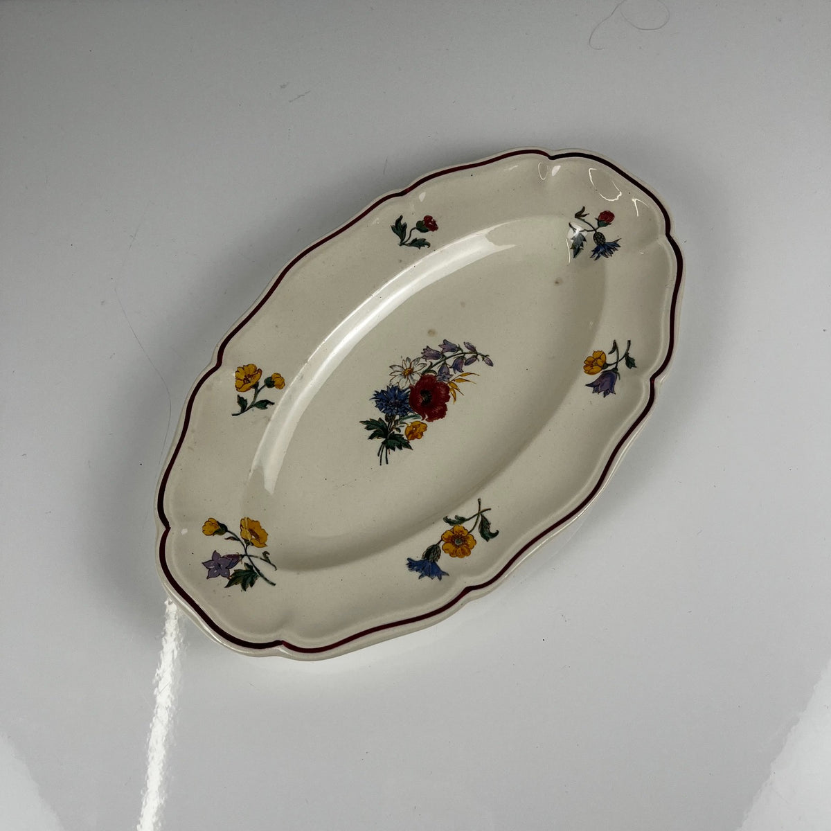 Petit plat ovale  "Agreste" Sarreguemines, XXe s.
