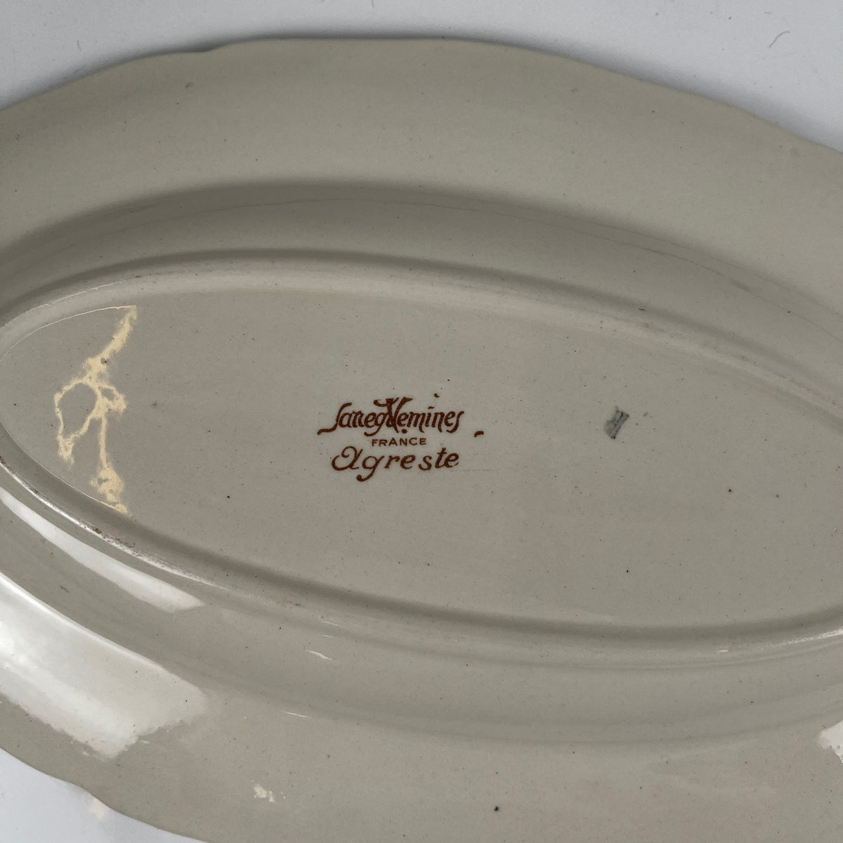Petit plat ovale  "Agreste" Sarreguemines, XXe s.