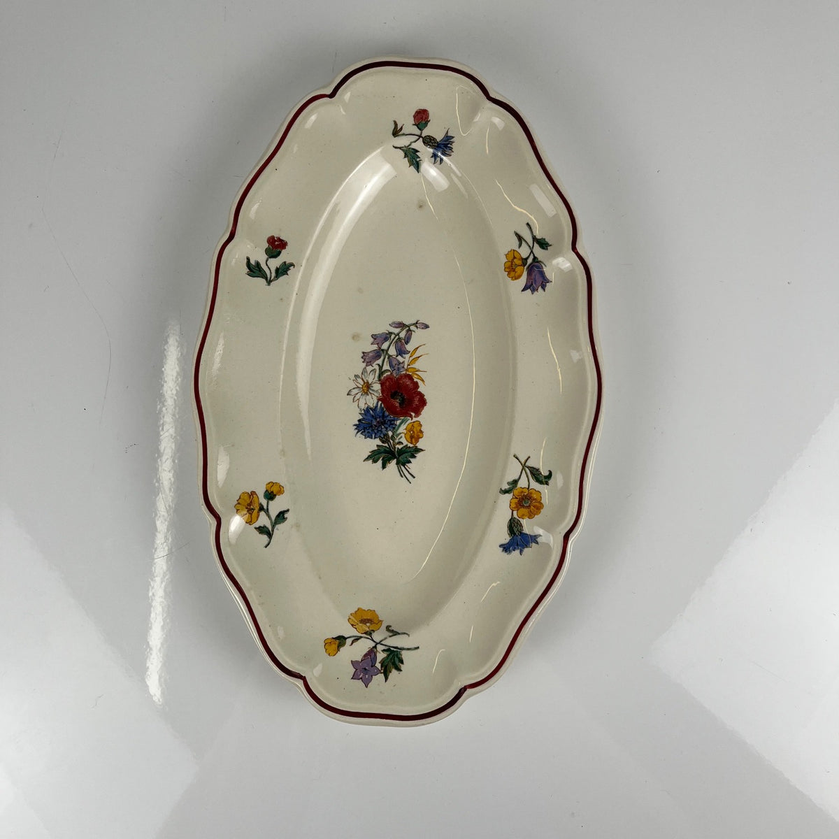 Plat ovale  "Agreste" Sarreguemines, XXe s.