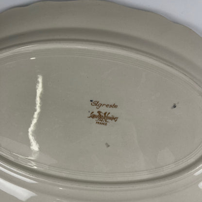 Plat ovale  "Agreste" Sarreguemines, XXe s.