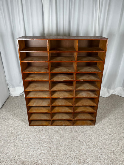 30-compartment industrial cabinet, first half of the 20th century.