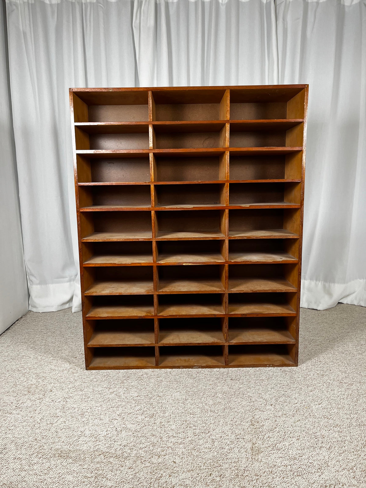 30-compartment industrial cabinet, first half of the 20th century.