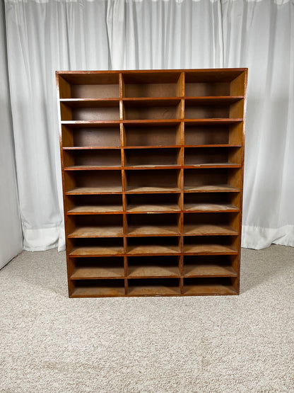30-compartment industrial cabinet, first half of the 20th century.