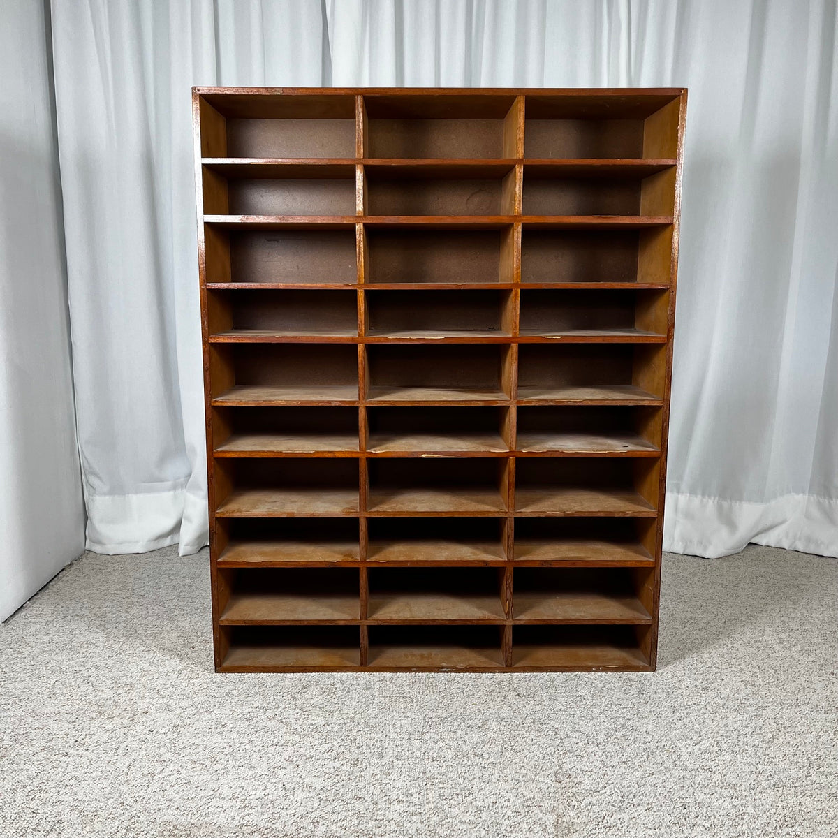 30-compartment industrial cabinet, first half of the 20th century.