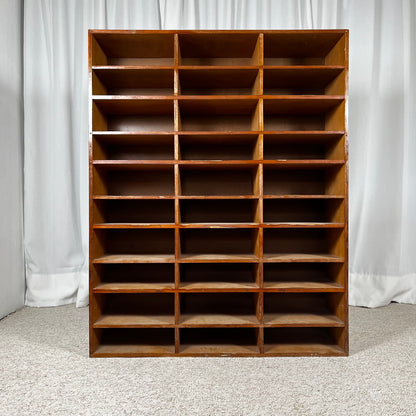 30-compartment industrial cabinet, first half of the 20th century.