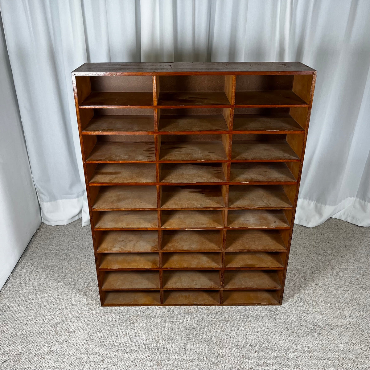 30-compartment industrial cabinet, first half of the 20th century.