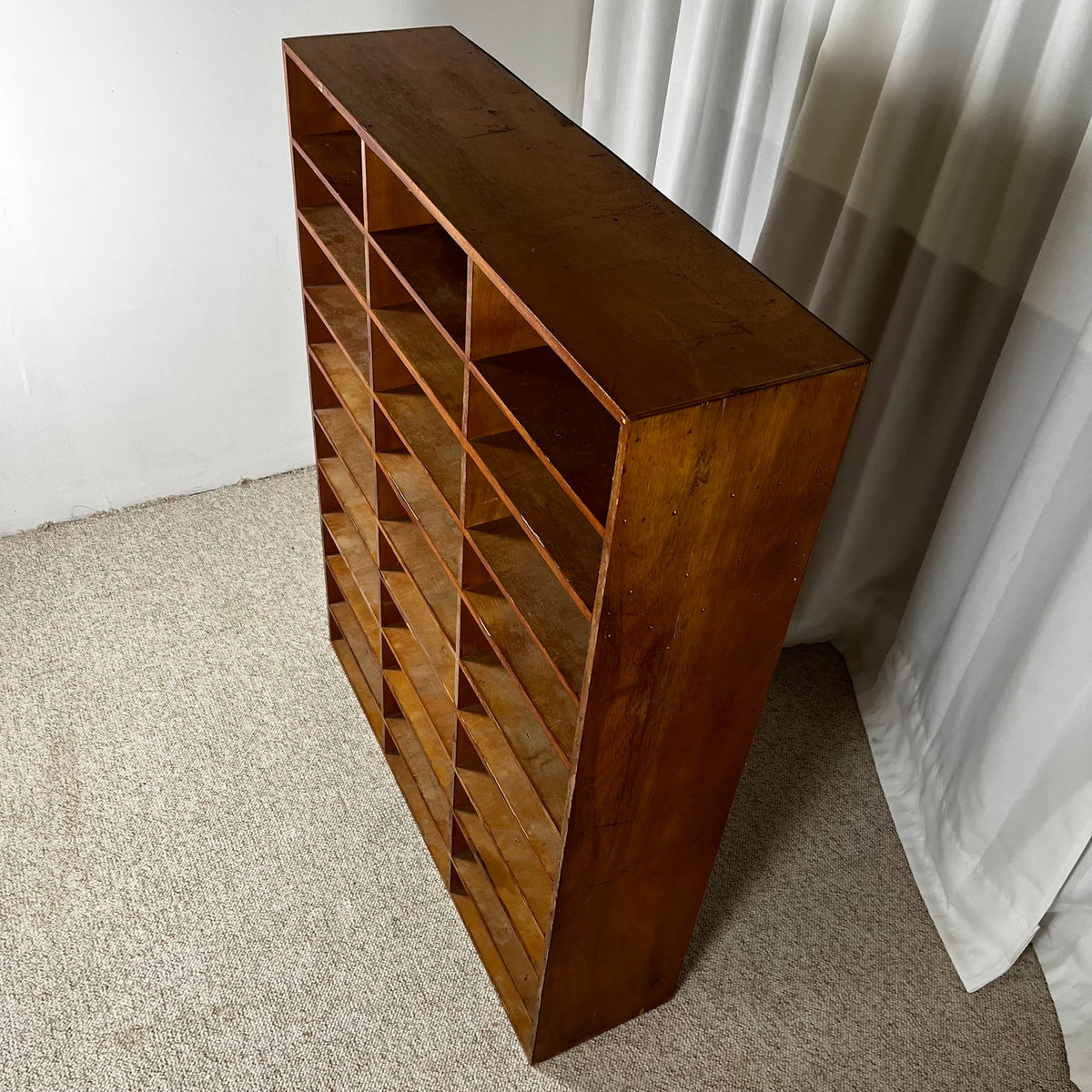 30-compartment industrial cabinet, first half of the 20th century.